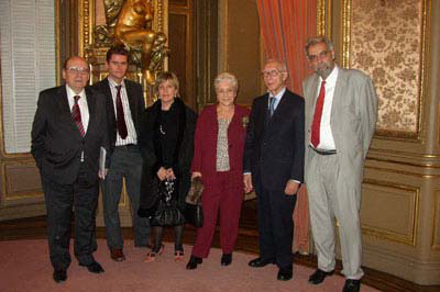 De izquierda a derecha, Jesús Martín Tejedor de la AEC, Antonio Regalado y Josefina Álvarez, de la Diputación de Zamora, María Arias de la AEC y Quintín Aldea